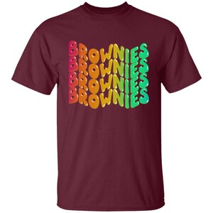 YOUTH Brownie Girl Scouts T-Shirt Girl Sizes Maroon