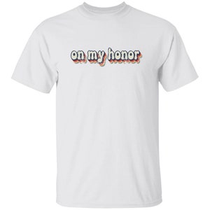 YOUTH On My Honor T-Shirt for Daisy, Brownie and Junior Girl Scouts White