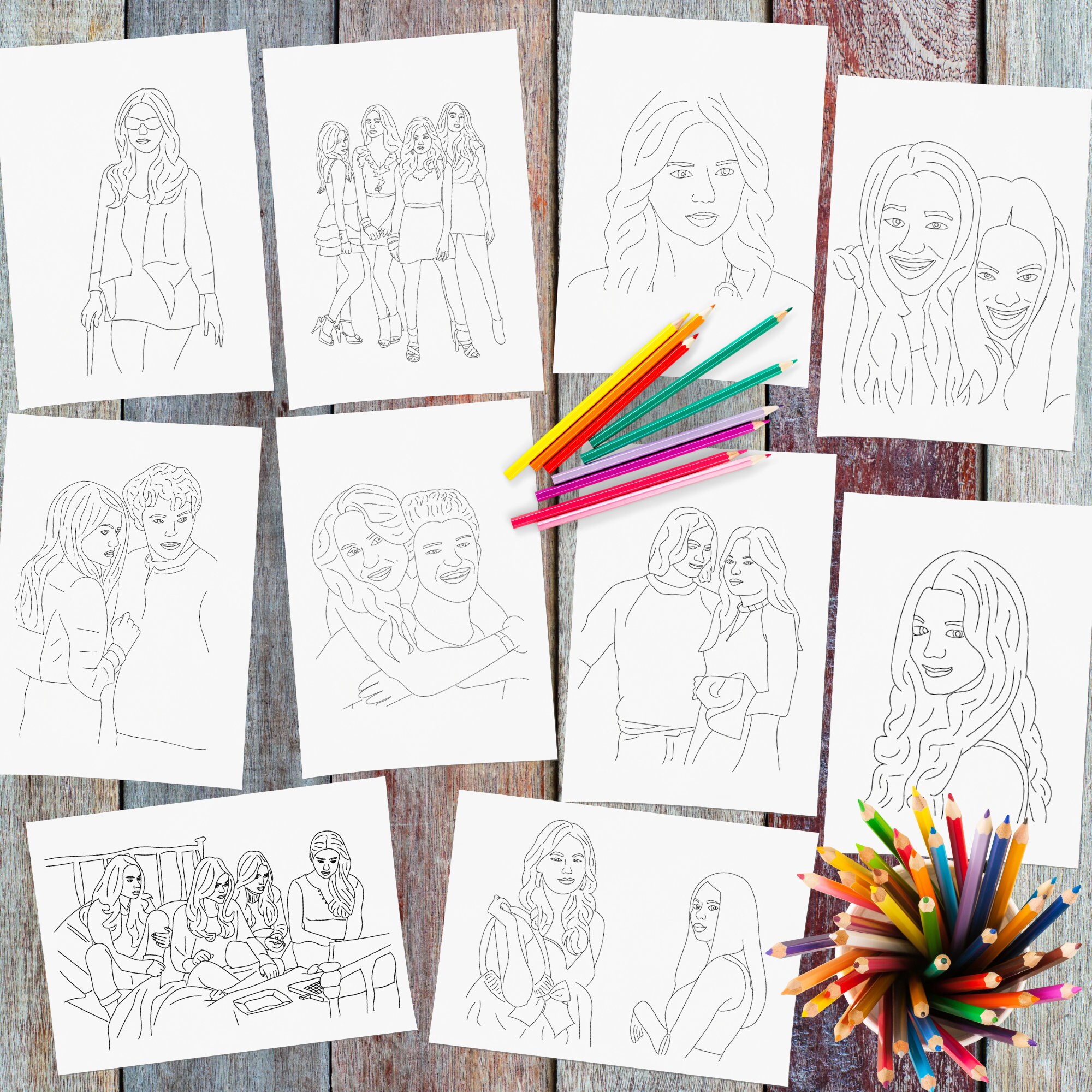 Pretty Little Liars Coloring Pages Instant PDF Download | Etsy