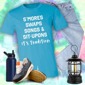 ADULT Troop Leader Girl Scout Camp Traditions List Tee