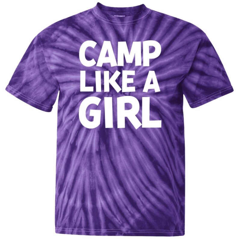 Adult Tie-Dye Tee - Camp Like a Girl -for camp counselors and Girl Scout troop leaders - Adult Plus Size T-Shirt image 2