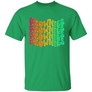 YOUTH Brownie Girl Scouts T-Shirt Girl Sizes Irish Green