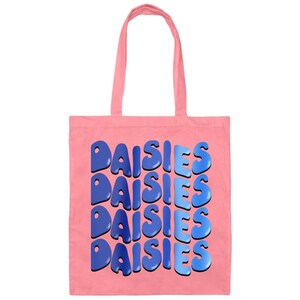 Daisy Canvas Tote Bag for Girl Scout Troop Leaders Pink