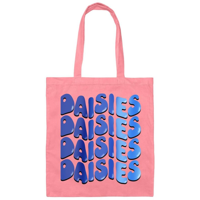 Daisy Canvas Tote Bag for Girl Scout Troop Leaders Pink