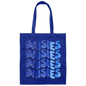 Daisy Canvas Tote Bag for Girl Scout Troop Leaders Royal