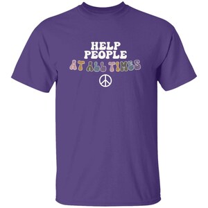 YOUTH Help People at All Times - Girl Scout T-Shirt Purple