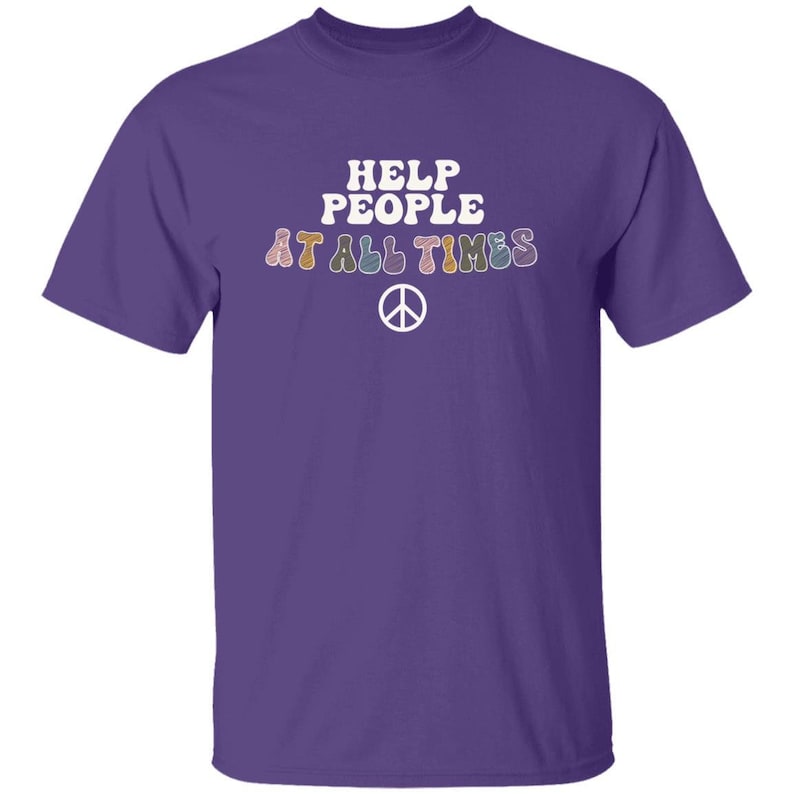 YOUTH Help People at All Times - Girl Scout T-Shirt Purple