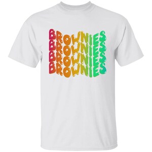 YOUTH Brownie Girl Scouts T-Shirt Girl Sizes White
