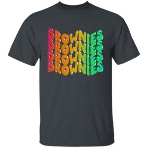YOUTH Brownie Girl Scouts T-Shirt Girl Sizes Dark Heather