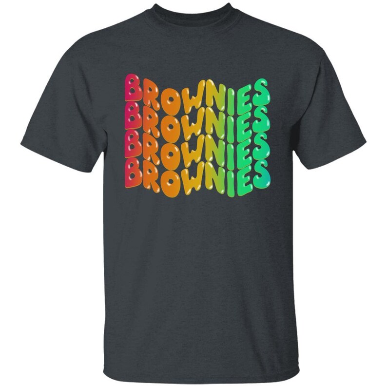 YOUTH Brownie Girl Scouts T-Shirt Girl Sizes Dark Heather