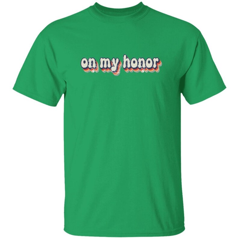 YOUTH On My Honor T-Shirt for Daisy, Brownie and Junior Girl Scouts Irish Green