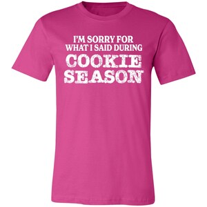 Sorry for What I Said Premium Girl Scout Tee for Troop Leaders and Cookie Moms Berry