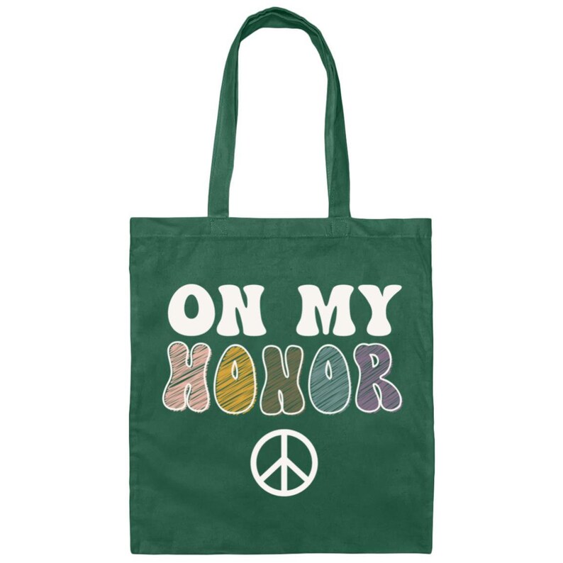 On My Honor Girl Scout Tote Bag for Troop Leaders and Cadettes Seniors Ambassadors Forest