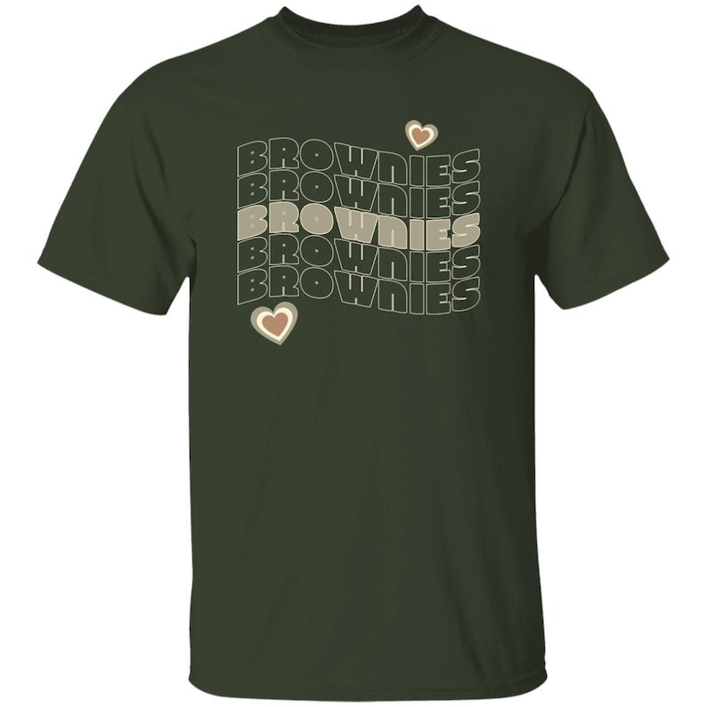 YOUTH Brownie Girl Scouts Troop T-Shirt in Girls Sizes Forest
