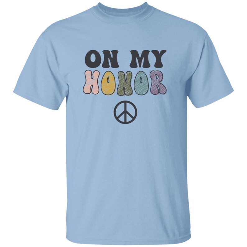 YOUTH On My Honor Tshirt for Girl Scouts Light Blue