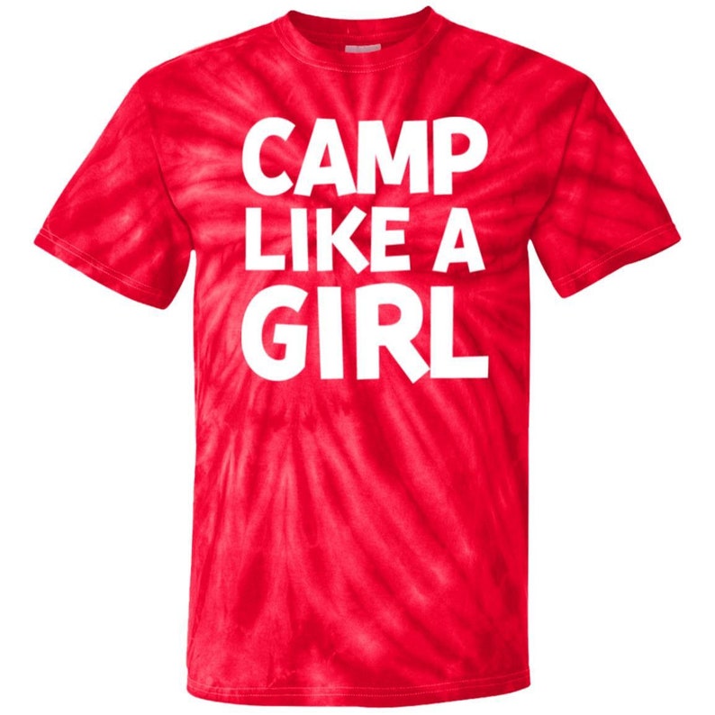Adult Tie-Dye Tee - Camp Like a Girl -for camp counselors and Girl Scout troop leaders - Adult Plus Size T-Shirt image 6