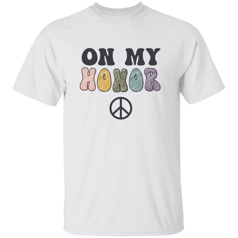 YOUTH On My Honor Tshirt for Girl Scouts White