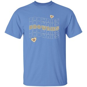 YOUTH Brownie Girl Scouts Troop T-Shirt in Girls Sizes Carolina Blue