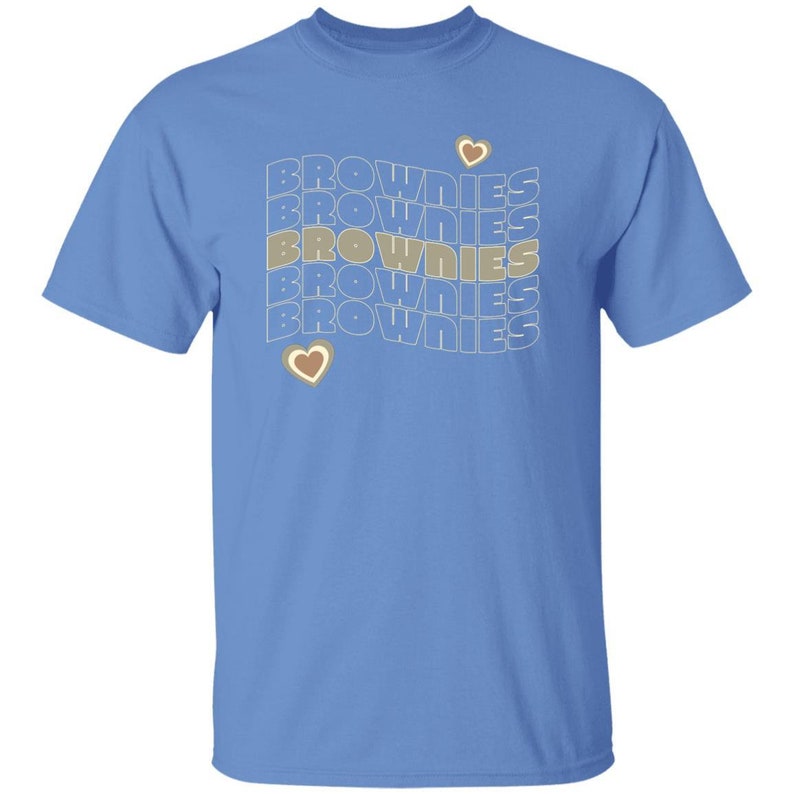 YOUTH Brownie Girl Scouts Troop T-Shirt in Girls Sizes Carolina Blue