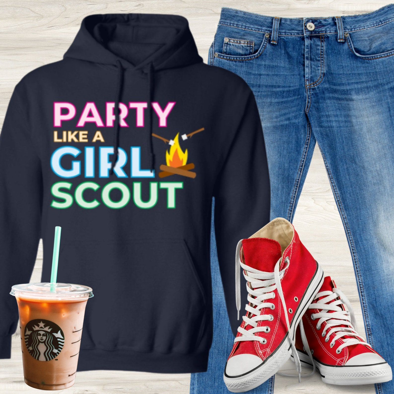 Girl Scouts Hoodie Girls Camp Girl Scout Camping Shirt Etsy