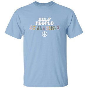 YOUTH Help People at All Times - Girl Scout T-Shirt Light Blue