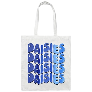 Daisy Canvas Tote Bag for Girl Scout Troop Leaders White