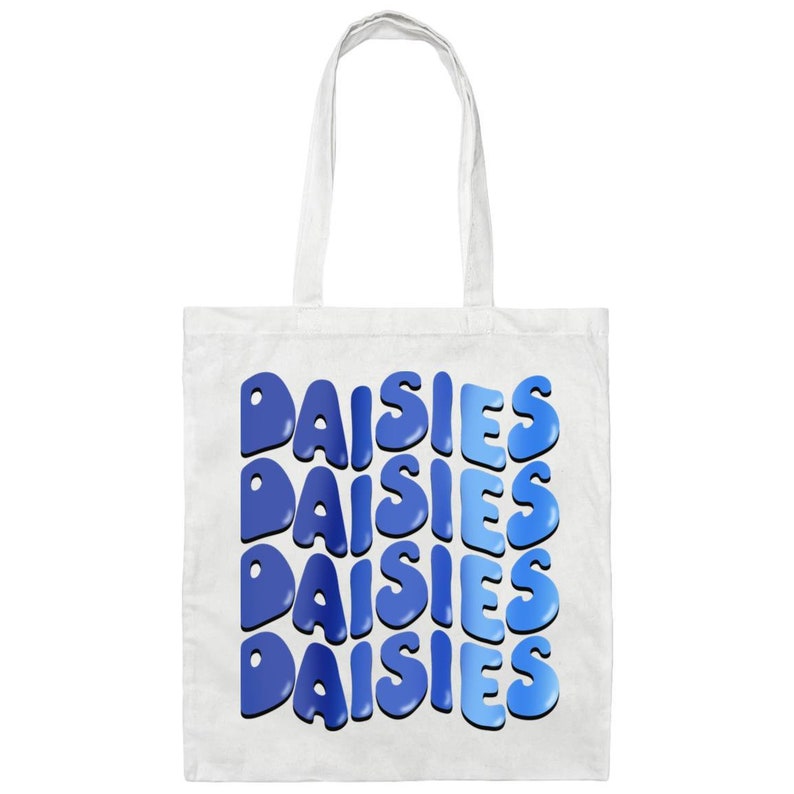 Daisy Canvas Tote Bag for Girl Scout Troop Leaders White