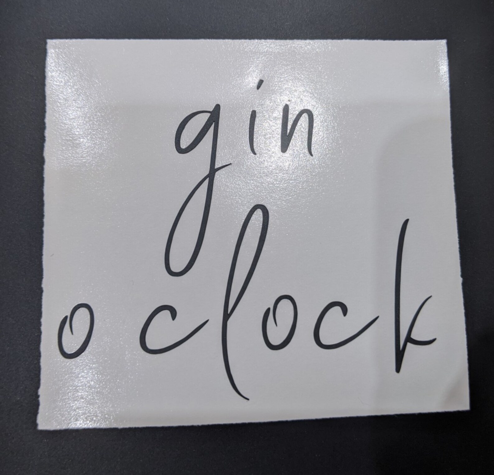 Set of 4 Gin O Clock Vinyl Decal Sticker Coasters Gin Glasses Home Decor Etsy