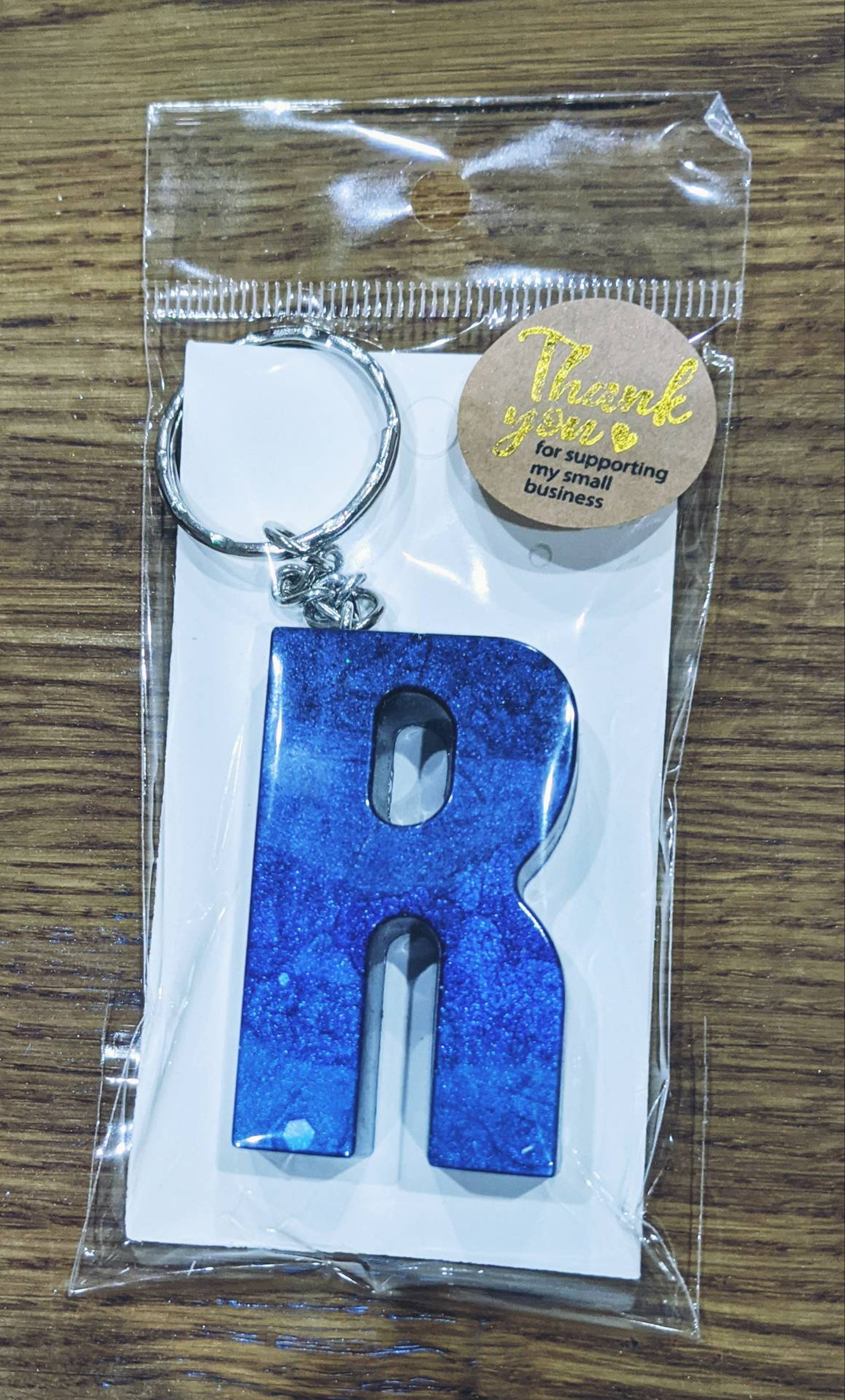 Letter R keyring personalised resin unique sparkle glitter Etsy