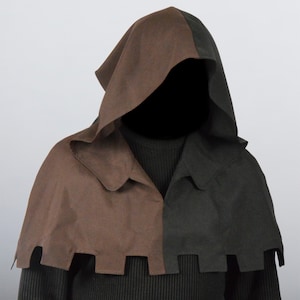 Medieval hood for viking, gabardine or wool. knight, hunter and cosplay costume of other historical characters.