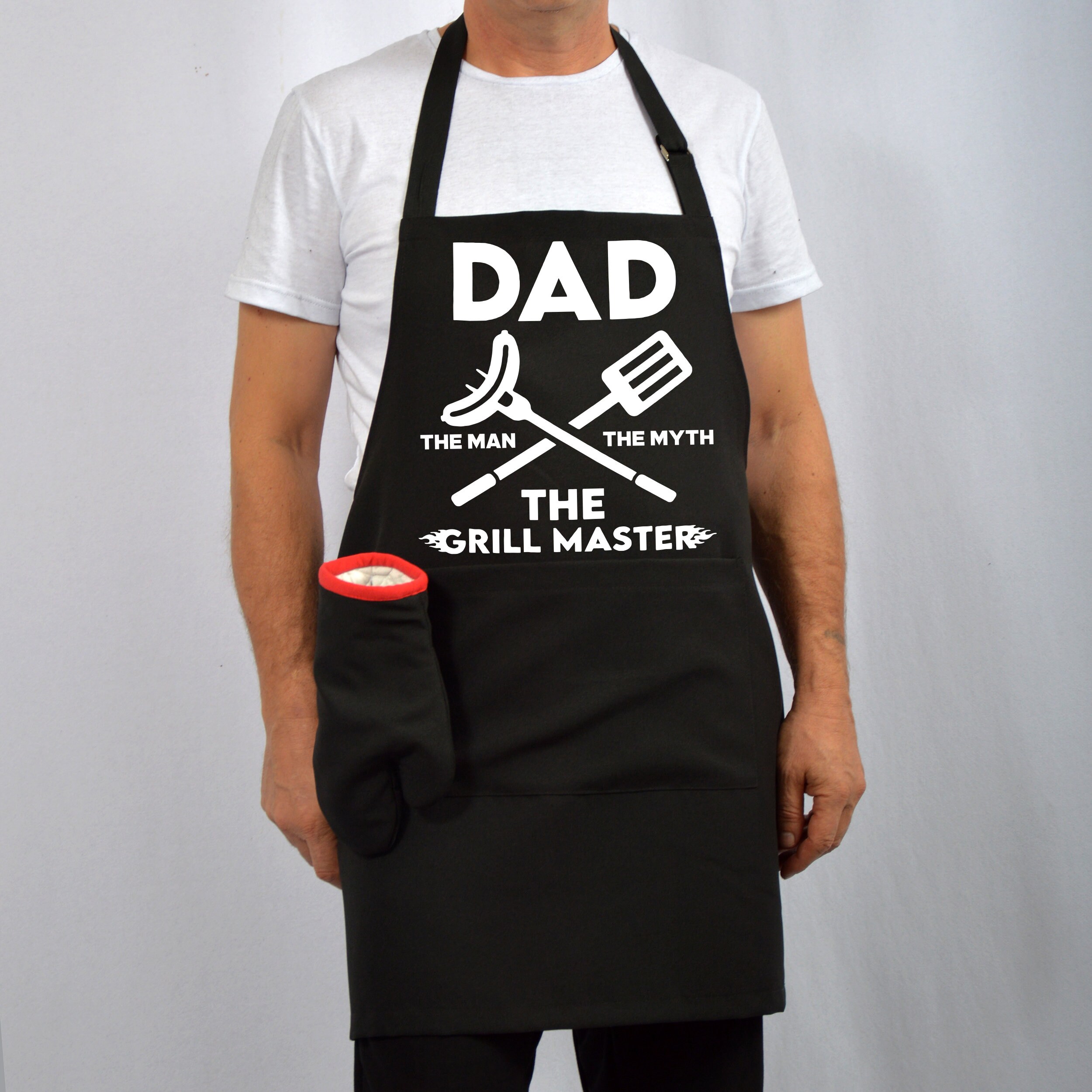 Funny BBQ Apron for Men with Potholder Mitt Mens Apron for Etsy