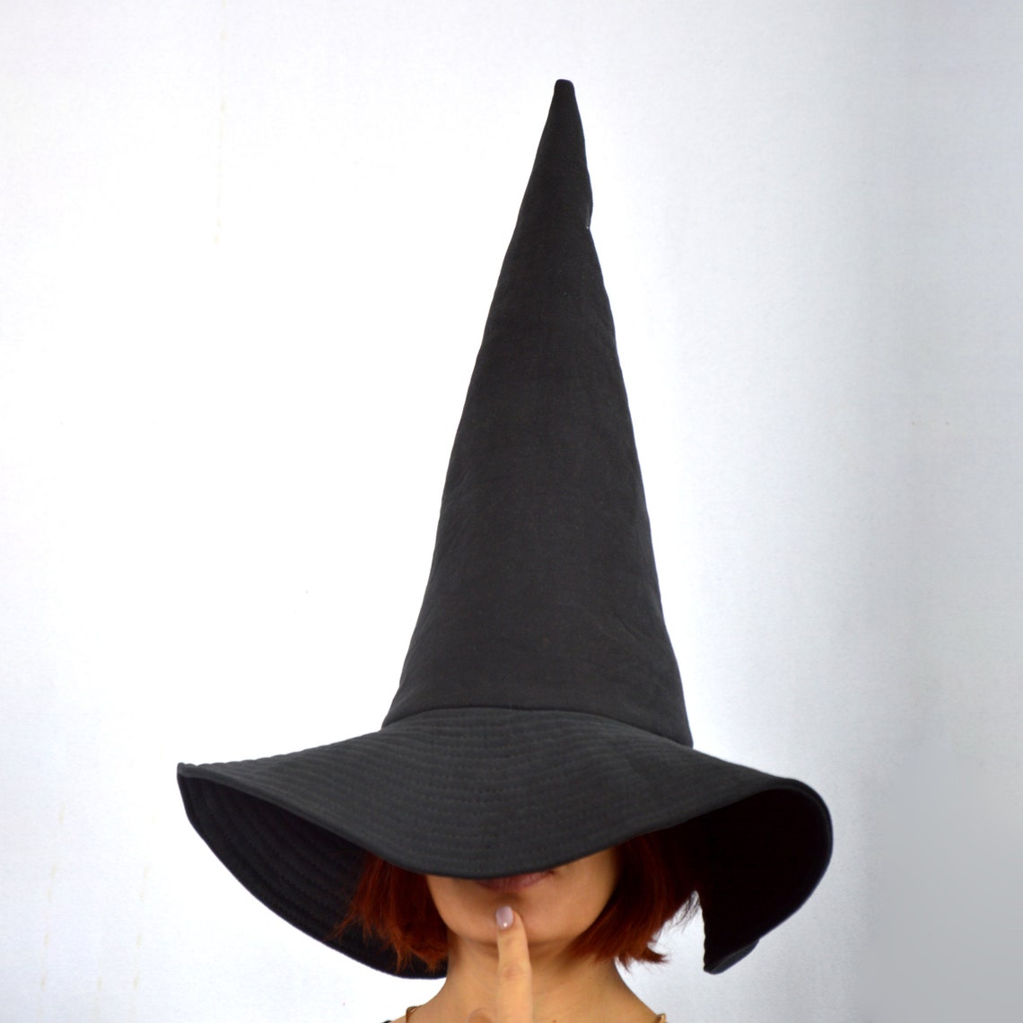 Navy Blue Witch Hat Wizard hat Wide brim hat Witch or | Etsy