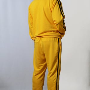 Yellow Tracksuit With Black Stripes Black Tracksuit With - Etsy