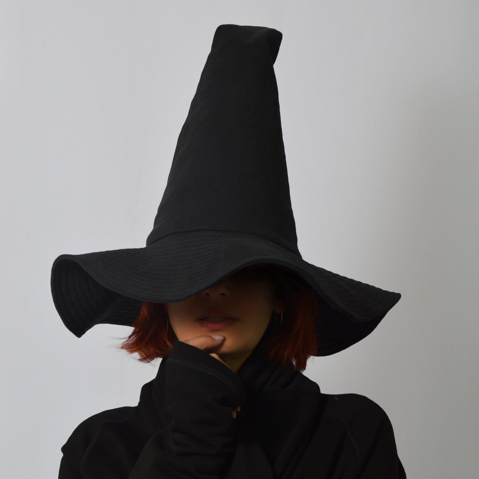 Navy Blue Witch Hat Wizard hat Wide brim hat Witch or | Etsy