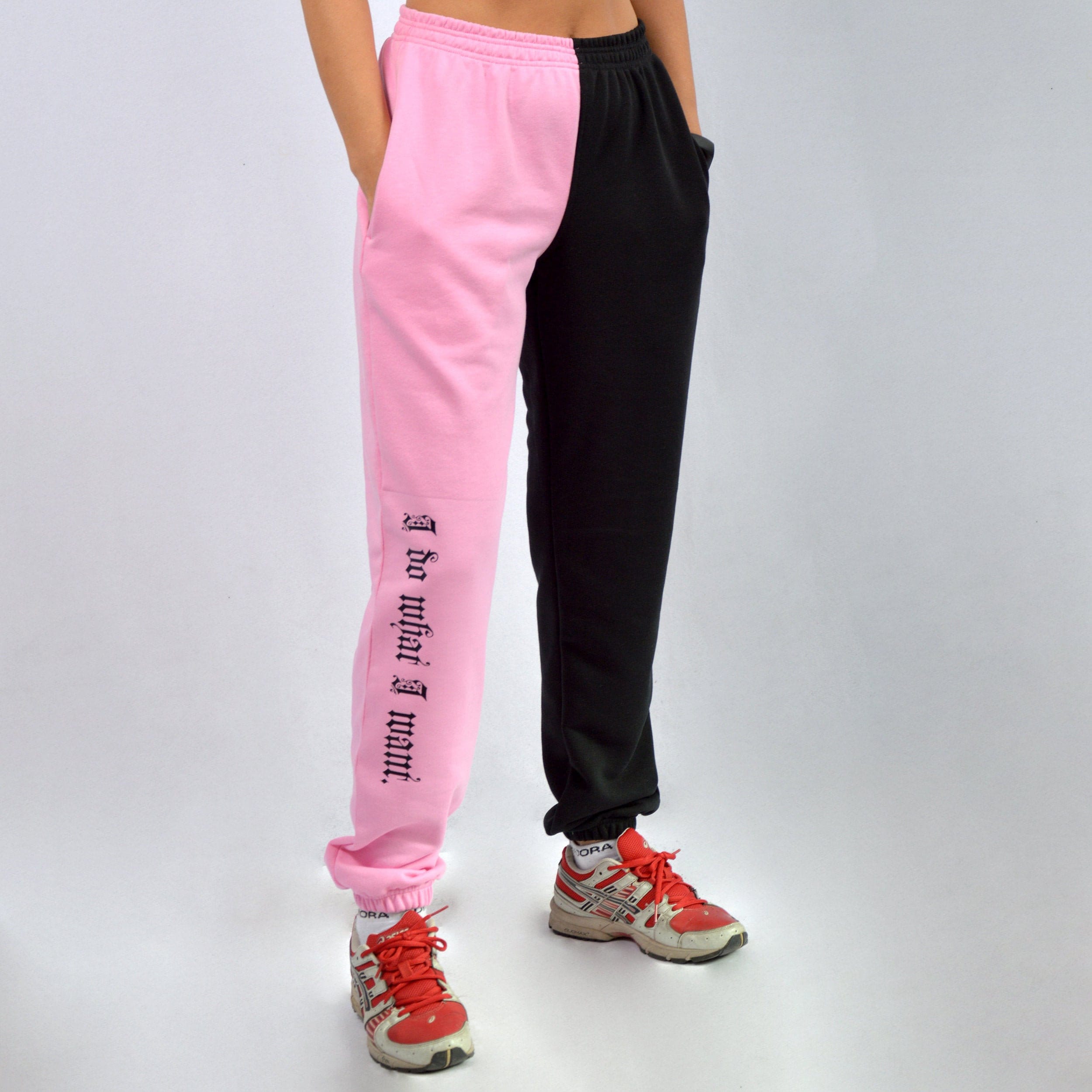 Pantalon en jogging coupe large femme COLOR BLOCK