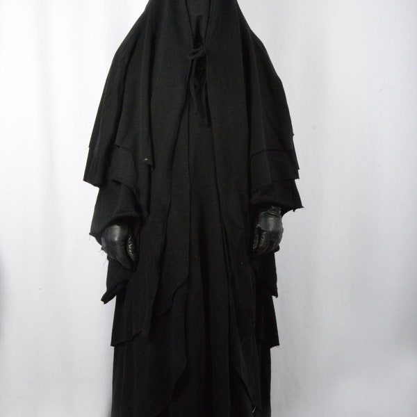 Ghost costume.Witch, Wizard,Hooded fantasy cloak,Sith cloak, medieval cape, elven cloak, long cape