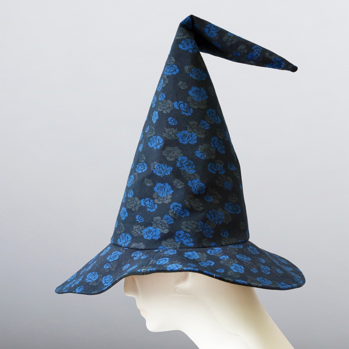 Navy Blue Witch Hat Wizard hat Wide brim hat Witch or | Etsy