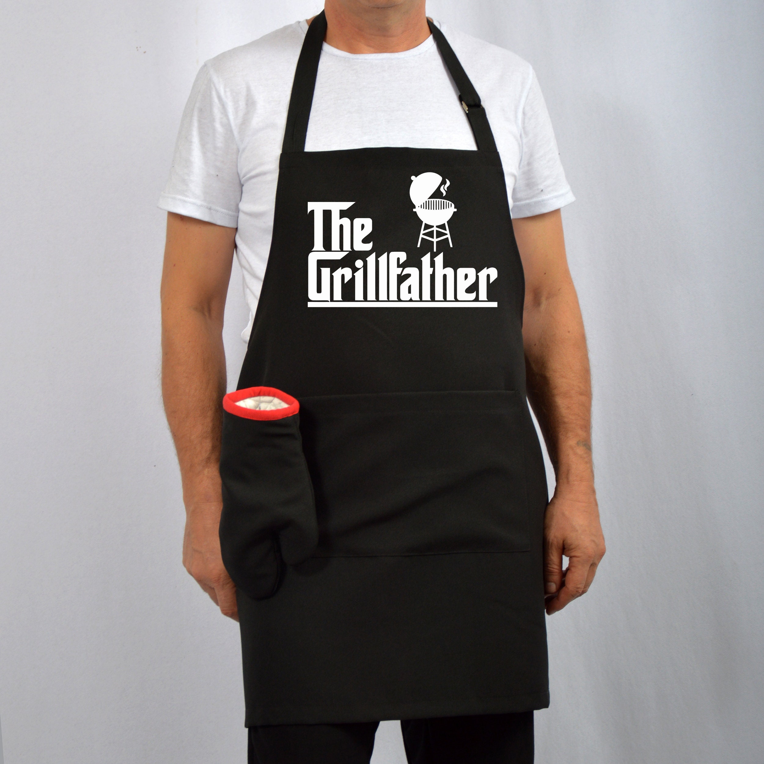 Funny BBQ Apron for Men with Potholder Mitt Mens Apron for Etsy