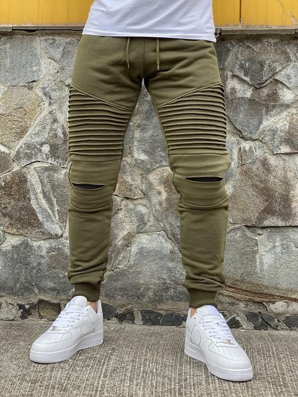 【DEARMINE】Over Knee Two Tuck Sweatpants West-Double-Knee-Sweatpants-