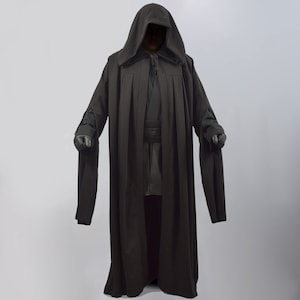 Warlock Сloak, Hooded fantasy cloak, Sith cloak, medieval cape, elven cloak, long cape