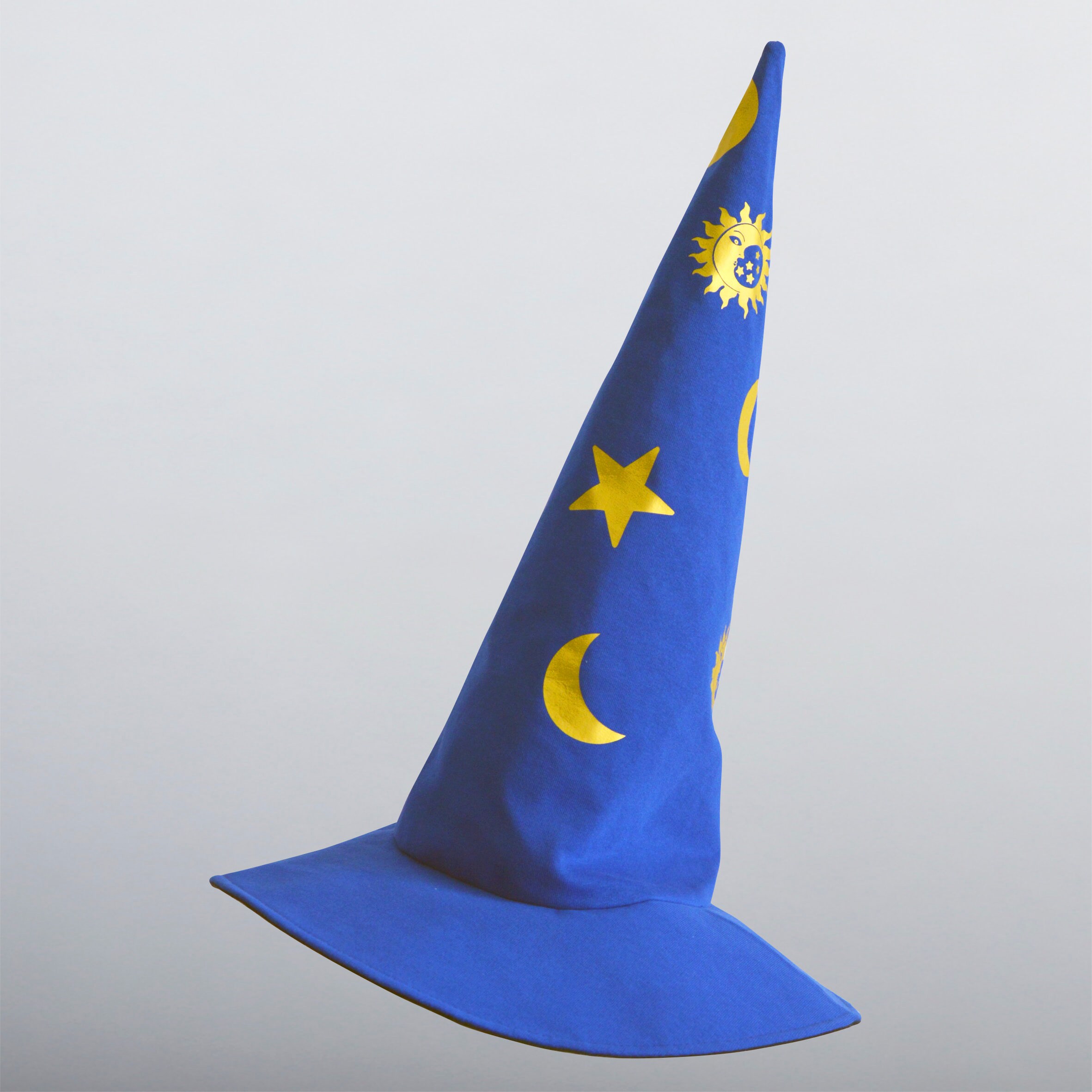 Witch hat blue wizard hat cosplay wide brim hat. | Etsy