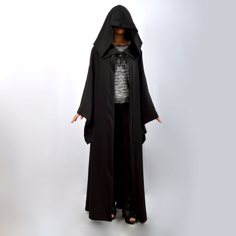 Witch, Wizard, Warlock Сloak, Hooded fantasy cloak, all sizes , medieval cape, elven cloak, long cape image 2