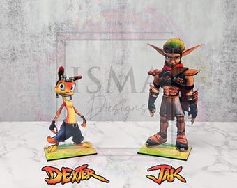 Jak & Daxter Inspired Wooden Sprites | Retro Gaming Decor