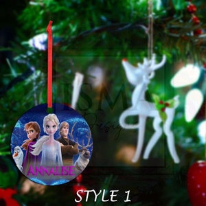Custom Christmas Ornament - Frozen Inspired