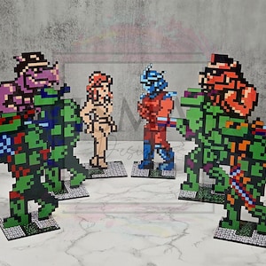 NES Ninja Turtles Wooden Sprites | Gaming Art Collectibles