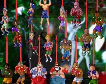 Super Punch Out Inspired Christmas Ornaments | Gaming Holiday Decor