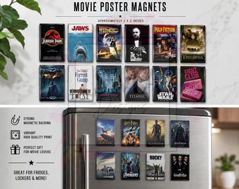 Movie Poster Magnets | Premium Thick Magnets for Fridge, Office & Home Theater Decor
