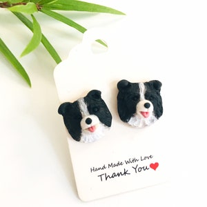 Handmade Border Collie Earrings, Border Collie Gifts, pet dog, Dog Earrings, Christmas gifts for women, dog lovers gifts, Personalized gift