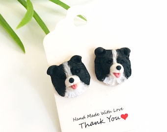 Handmade Border Collie Earrings, Border Collie Gifts, pet dog, Dog Earrings, Christmas gifts for women, dog lovers gifts, Personalized gift