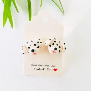 Handmade Dalmatian Earrings, Dalmatian Gifts, Handmade Jewelry, Dog Gifts, Dog Earrings, Dog Mom Gift, Christmas gifts for women